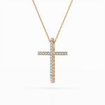 Diamantanhänger in 0,14 Karat, Gelbgold 585 / 14 Karat, mit einer 585ger Goldkette, Gewicht ca. 2,2 g.
