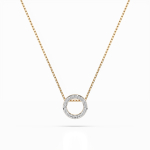 Diamantanhänger in 0,09 Karat, Gelbgold 585 / 14 Karat, mit einer 585ger Goldkette in 40 cm lang, Gewicht ca. 1,8 g.