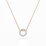 Diamantanhänger in 0,09 Karat, Gelbgold 585 / 14 Karat, mit einer 585ger Goldkette, Gewicht ca. 1,8 g.