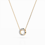 Diamantanhänger in 0,09 Karat, Gelbgold 585 / 14 Karat, mit einer 585ger Goldkette in 42 cm lang, Gewicht ca. 1,8 g.