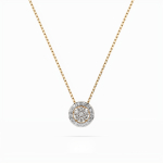 Diamantanhänger in 0,19 Karat, Gelbgold 585 / 14 Karat, mit einer 585ger Goldkette in 40 cm lang, Gewicht ca. 1,8 g.