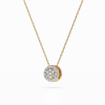 Diamantanhänger in 0,19 Karat, Gelbgold 585 / 14 Karat, mit einer 585ger Goldkette in 40 cm lang, Gewicht ca. 1,8 g.
