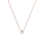 Diamantanhänger in 0,15 Karat, Rotgold 585 / 14 Karat, mit einer 585ger Goldkette in 45 cm lang, Gewicht ca. 1,5 g.