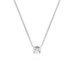 Diamantanhänger in 0,15 Karat, Weißgold 585 / 14 Karat, mit einer 585ger Goldkette, Gewicht ca. 1,5 g.