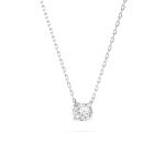 Diamantanhänger in 0,15 Karat, Weißgold 585 / 14 Karat, mit einer 585ger Goldkette, Gewicht ca. 1,5 g.