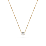 Diamantanhänger in 0,15 Karat, Gelbgold 585 / 14 Karat, mit einer 585ger Goldkette in 45 cm lang, Gewicht ca. 1,5 g.