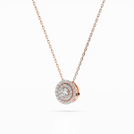 Diamantanhänger in 0,24 Karat, Rotgold 585 / 14 Karat, mit einer 585ger Goldkette in 40 cm lang, Gewicht ca. 2,2 g.