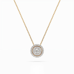 Diamantanhänger in 0,24 Karat, Gelbgold 585 / 14 Karat, mit einer 585ger Goldkette in 40 cm lang, Gewicht ca. 2,2 g.