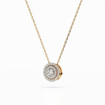 Diamantanhänger in 0,24 Karat, Gelbgold 585 / 14 Karat, mit einer 585ger Goldkette in 40 cm lang, Gewicht ca. 2,2 g.