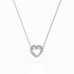 Diamantanhänger in 0,09 Karat, Weißgold 585 / 14 Karat, mit einer 585ger Goldkette, Gewicht ca. 1,7 g.