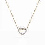 Diamantanhänger in 0,09 Karat, Gelbgold 585 / 14 Karat, mit einer 585ger Goldkette, Gewicht ca. 1,7 g.