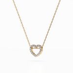 Diamantanhänger in 0,09 Karat, Gelbgold 585 / 14 Karat, mit einer 585ger Goldkette, Gewicht ca. 1,7 g.