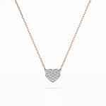 Diamantanhänger in 0,09 Karat, Rotgold 585 / 14 Karat, mit einer 585ger Goldkette, Gewicht ca. 1,2 g.