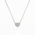 Diamantanhänger in 0,09 Karat, Rotgold 585 / 14 Karat, mit einer 585ger Goldkette, Gewicht ca. 1,2 g.