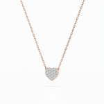 Diamantanhänger in 0,09 Karat, Rotgold 585 / 14 Karat, mit einer 585ger Goldkette, Gewicht ca. 1,2 g.