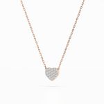 Diamantanhänger in 0,09 Karat, Rotgold 585 / 14 Karat, mit einer 585ger Goldkette, Gewicht ca. 1,2 g.