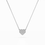 Diamantanhänger in 0,09 Karat, Weißgold 585 / 14 Karat, mit einer 585ger Goldkette, Gewicht ca. 1,2 g.