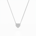 Diamantanhänger in 0,09 Karat, Weißgold 585 / 14 Karat, mit einer 585ger Goldkette in 45 cm lang, Gewicht ca. 1,2 g.