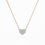 Diamantanhänger in 0,09 Karat, Gelbgold 585 / 14 Karat, mit einer 585ger Goldkette, Gewicht ca. 1,2 g.