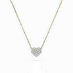 Diamantanhänger in 0,09 Karat, Gelbgold 585 / 14 Karat, mit einer 585ger Goldkette, Gewicht ca. 1,2 g.