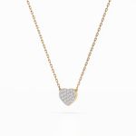Diamantanhänger in 0,09 Karat, Gelbgold 585 / 14 Karat, mit einer 585ger Goldkette, Gewicht ca. 1,2 g.
