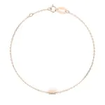 Goldarmband als Ankerkette mit 0,06 Karat Diamanten, Rotgold 585 / 14 Karat