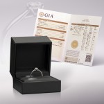 0,30 Karat Diamant Verlobungsring mit GIA Zertifikat, Weißgold 750 / 18K, Breite 1,7 mm,Weite 56 mm, Gewicht ca. 2.84 g.