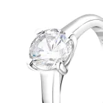 0,70 Karat Diamant Ring mit GIA Zertifikat, Weißgold 750 / 18K, Breite 1,7 mm,Weite 51 mm, Gewicht ca. 3.41 g.