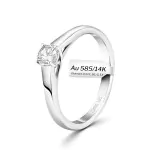 0,30 Karat Diamant Verlobungsring mit GIA Zertifikat, Weißgold 585 / 14K, Breite 1,7 mm,Weite 49 mm, Gewicht ca. 2.6 g.