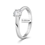 0,50 Karat Diamant Ring mit GIA Zertifikat, Weißgold 585 / 14K, Breite 1,7 mm,Weite 51 mm, Gewicht ca. 2.7 g.