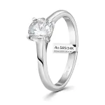 0,90 Karat Diamant Ring mit GIA Zertifikat, Weißgold 585 / 14K, Breite 1,7 mm,Weite 54 mm, Gewicht ca. 3 g.