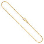 Goldkette als Ankerkette rund in Gelbgold 585 / 14K, 45 cm lang, 1,5 mm breit, Gewicht ca. 3 g.