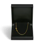 Goldkette als Ankerkette rund in Gelbgold 333 / 8 Karat, 95 cm lang, 1.5 mm breit, Gewicht ca. 4.8 g.