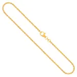 Goldkette als Ankerkette rund in Gelbgold 333 / 8K, 38 cm lang, 2 mm breit, Gewicht ca. 3.7 g.