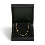 Goldkette als Ankerkette rund in Gelbgold 585 / 14K, 40 cm lang, 2 mm breit, Gewicht ca. 4.6 g.