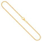 Goldkette als Ankerkette rund in Gelbgold 585 / 14K, 55 cm lang, 2 mm breit, Gewicht ca. 6.5 g.