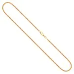Goldkette als Ankerkette rund in Gelbgold 585 / 14K, 42 cm lang, 2,4 mm breit, Gewicht ca. 6.7 g.