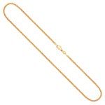 Goldkette als Ankerkette rund in Gelbgold 585 / 14K, 60 cm lang, 2,4 mm breit, Gewicht ca. 9.6 g.