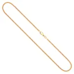 Goldkette als Ankerkette rund in Gelbgold 750 / 18K, 80 cm lang, 2,4 mm breit, Gewicht ca. 16 g.
