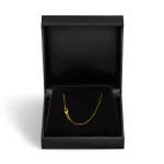 Goldkette als Ankerkette flach in Gelbgold 375 / 9K, 45 cm lang, 1.2 mm breit, Gewicht ca. 1.8 g.