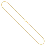 Goldkette als Ankerkette diamantiert in Gelbgold 750 / 18 Karat, 38 cm lang, 1.2 mm breit, Gewicht ca. 2,3 g.