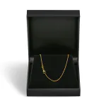 Goldkette als Ankerkette diamantiert in Gelbgold 750 / 18 Karat, 38 cm lang, 1.2 mm breit, Gewicht ca. 2,3 g.