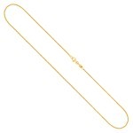 Goldkette als Ankerkette diamantiert in Gelbgold 750 / 18K, 40 cm lang, 1.2 mm breit, Gewicht ca. 2.6 g.