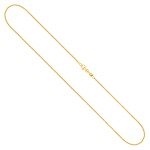 Goldkette als Ankerkette diamantiert in Gelbgold 750 / 18K, 50 cm lang, 1.2 mm breit, Gewicht ca. 3 g.