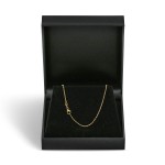 Goldkette als Ankerkette diamantiert in Gelbgold 750 / 18K, 55 cm lang, 1.2 mm breit, Gewicht ca. 3.3 g.