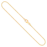 Goldkette als Ankerkette diamantiert in Gelbgold 585 / 14 Karat, 65 cm lang, 1.3 mm breit, Gewicht ca. 3,9 g.