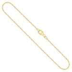 Goldkette als Ankerkette diamantiert in Gelbgold 333 / 8K, 45 cm lang, 1,3 mm breit, Gewicht ca. 2.3 g.