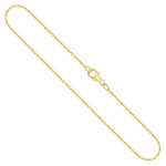 Goldkette als Ankerkette diamantiert in Gelbgold 750 / 18K, 45 cm lang, 1,3 mm breit, Gewicht ca. 3.4 g.