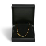 Goldkette als Ankerkette diamantiert in Gelbgold 750 / 18K, 45 cm lang, 1,3 mm breit, Gewicht ca. 3.4 g.