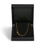 Goldkette als Ankerkette diamantiert in Gelbgold 585 / 14 Karat, 65 cm lang, 1.3 mm breit, Gewicht ca. 3,9 g.